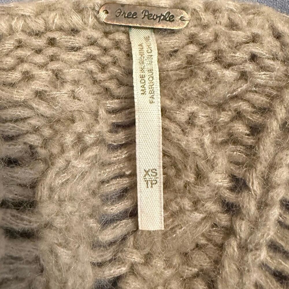 Free People XS Mohair Wool Blend Open Knit Sweater Boho Summer - Picture 6 of 6